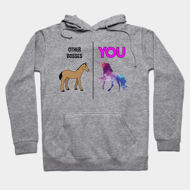 unicorn boss Hoodie by IndigoPine